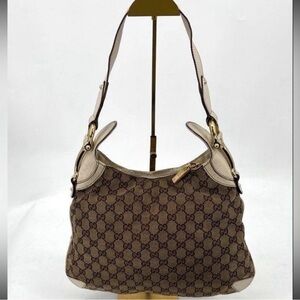 Gucci Monogram Creole Hobo Bag in Ivory